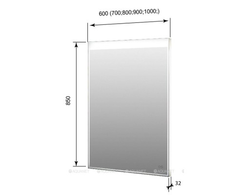 Зеркало Aquanet Палермо New 100 LED