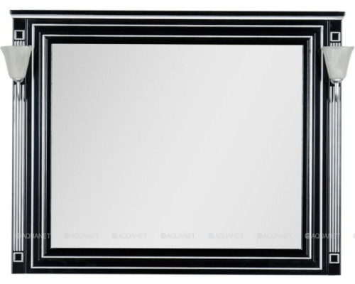 Зеркало Aquanet Паола 120 черный/серебро