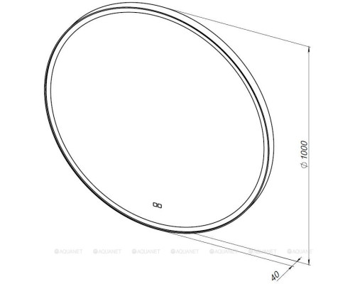 Зеркало Aquanet Тренд 100 черный