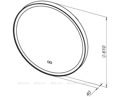 Зеркало Aquanet Тренд 60 черный