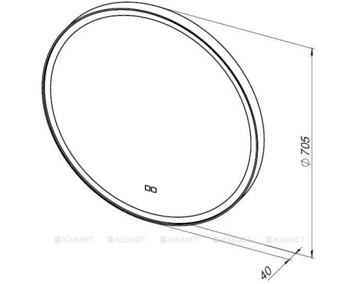 Зеркало Aquanet Тренд 70 черный
