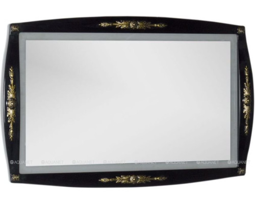 Зеркало Aquanet Виктория 120 черный/золото