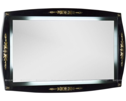 Зеркало Aquanet Виктория 120 черный/золото