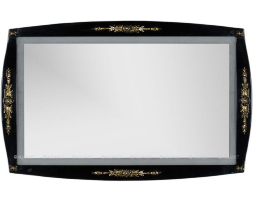 Зеркало Aquanet Виктория 120 черный/золото