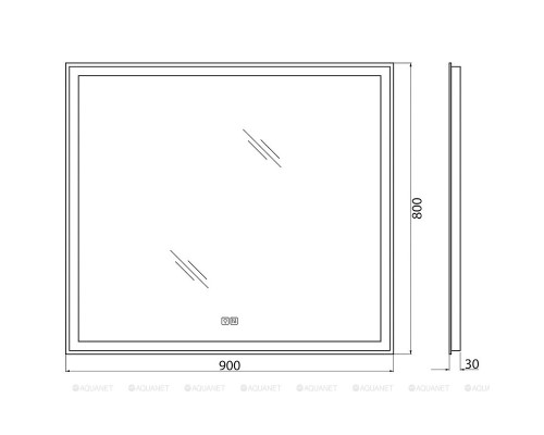 Зеркало BelBagno 90 SPC-GRT-900-800-LED-TCH-WARM LED