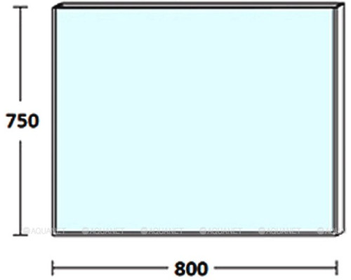 Зеркало De Aqua Сильвер 80 черный