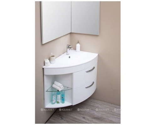 Зеркало De Aqua Трио Люкс 90 R белый