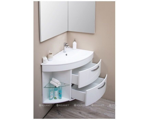 Зеркало De Aqua Трио Люкс 90 R белый