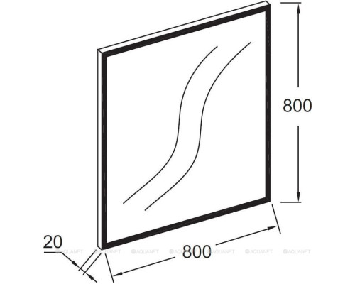 Зеркало Jacob Delafon Silhouette 80 EB1425-S14 черный сатин