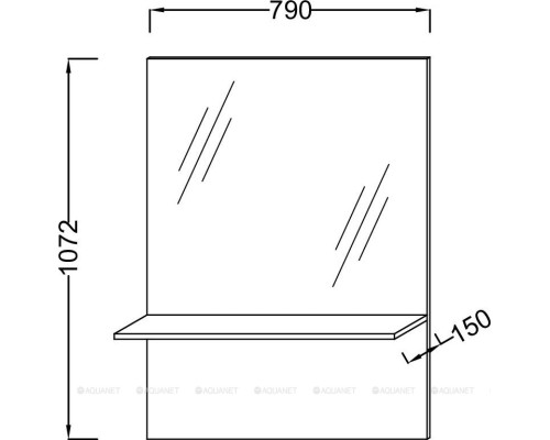 Зеркало Jacob Delafon Struktura 80 EB1213-E16 ореховое дерево