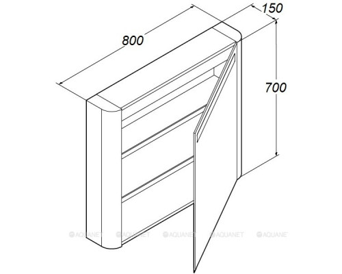 Зеркало-шкаф AM.PM Sensation 80 M30MCR0801TF табачный дуб