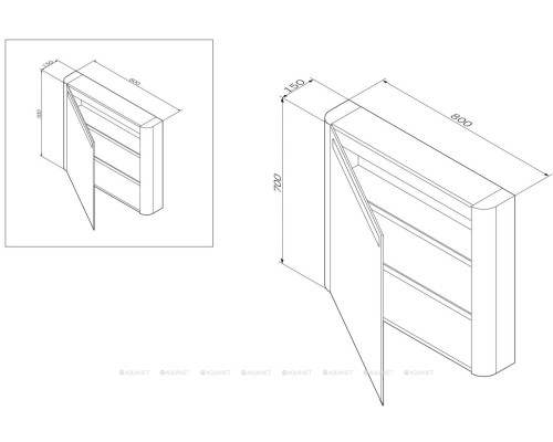 Зеркало-шкаф AM.PM Sensation M30MCL0801WG белый
