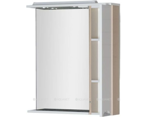 Зеркало-шкаф Aquanet Гретта 75 светлый дуб