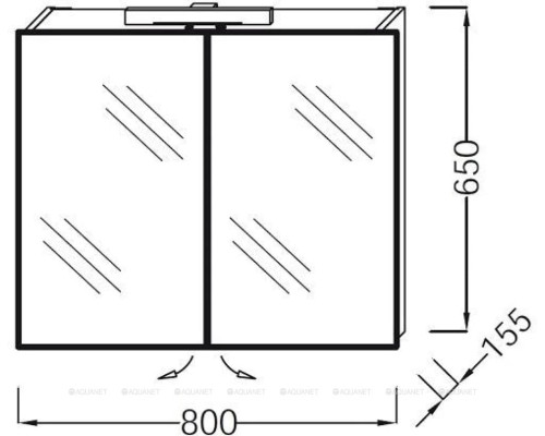 Зеркало-шкаф Jacob Delafon Presquile 80 EB928-J5 белый