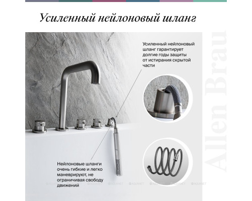 Смеситель на борт ванны Allen Brau Priority 5.31007-00 (с внутренней частью) хром