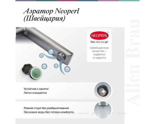 Смеситель для ванны с душем Allen Brau Infinity 5.21006-31 черный матовый