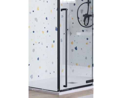 Душевой уголок Aquanet Ideal AE-AXC92MB-S-B 1200x900, прозрачное стекло