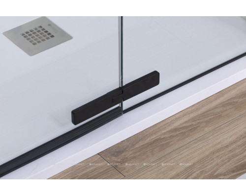 Душевой уголок Aquanet Ideal AE-AXC92MB-S-B 1200x900, прозрачное стекло