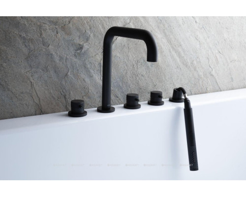 Смеситель на борт ванны Allen Brau Priority 5.31007-31 (с внутренней частью) черный матовый