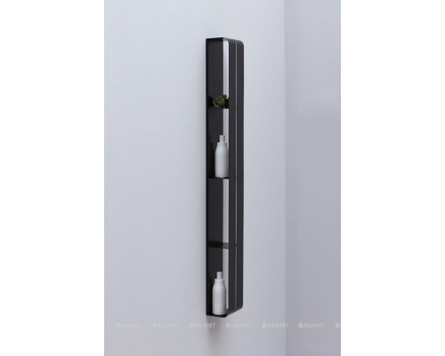 Полка Aquanet Магнум H 15x130 черная матовая, вертикальная