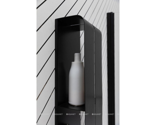 Полка Aquanet Магнум H 20x130 черная матовая, вертикальная