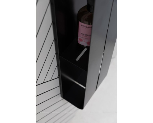 Полка Aquanet Магнум H 20x130 черная матовая, вертикальная