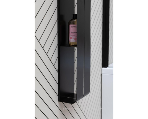 Полка Aquanet Магнум H 20x130 черная матовая, вертикальная