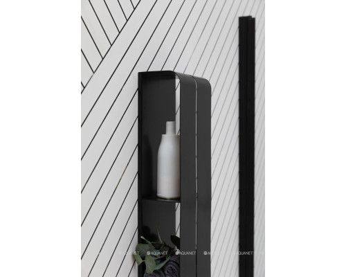 Полка Aquanet Магнум H 20x130 черная матовая, вертикальная