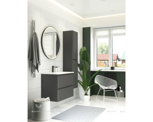 Пенал Aquanet Эмбер 35 черный матовый