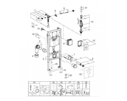 Инсталляция для подвесного унитаза Grohe Rapid SL 38722001 комплект с клавишей (Германия) Инсталляция для подвесного унитаза Grohe Rapid SL 38722001 комплект с клавишей (Германия)