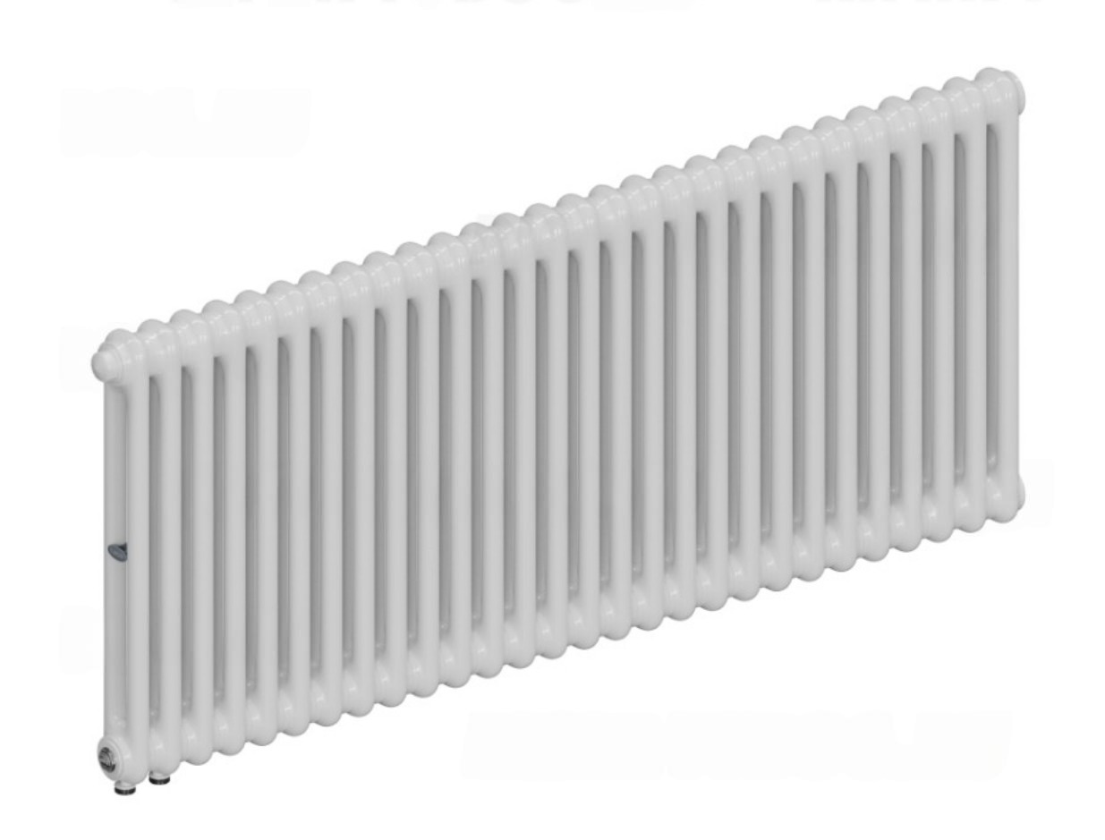 Радиатор трубчатый RIFAR TUBOG VENTIL 2052 12 секций нижнее подключение DV1 RAL 9016 TUB-2052-12-DV1-RAL 9016