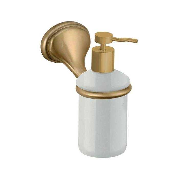 Дозатор жидкого мыла Daniel Revival подвесной керамика белый/бронза REDI954 br 63