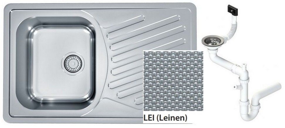 Мойка для кухни Alveus Elegant 30 оборачиваемая 1 чаша 810х510х190 мм нержавеющая сталь с сифоном 1126349