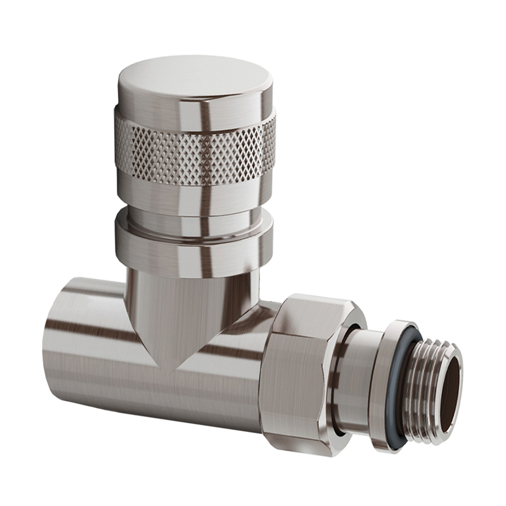 Вентиль на подачу прямой SR Rubinetterie Tondera 1/2 ручной никель матовый 0612-1500NS00