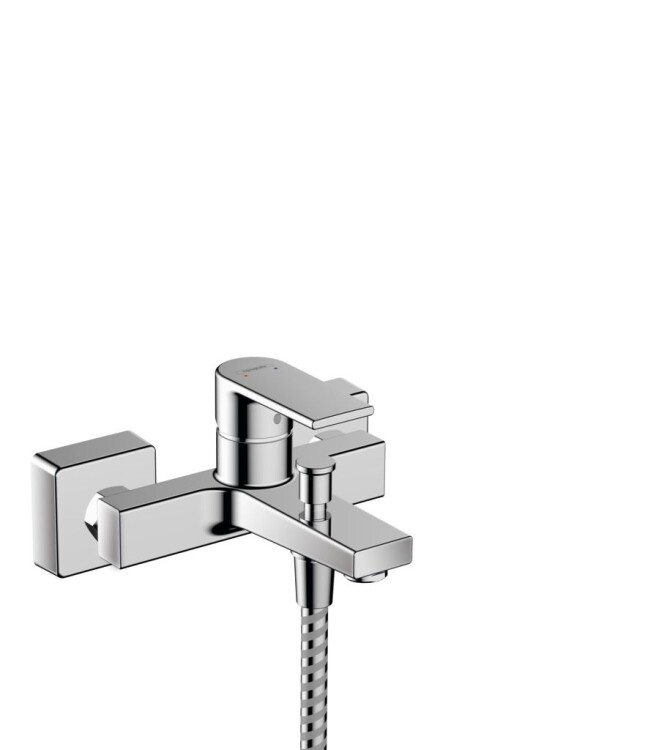 Смеситель для ванны hansgrohe Vernis Shape однорычажный внешний монтаж 2 режима расхода хром 71453000