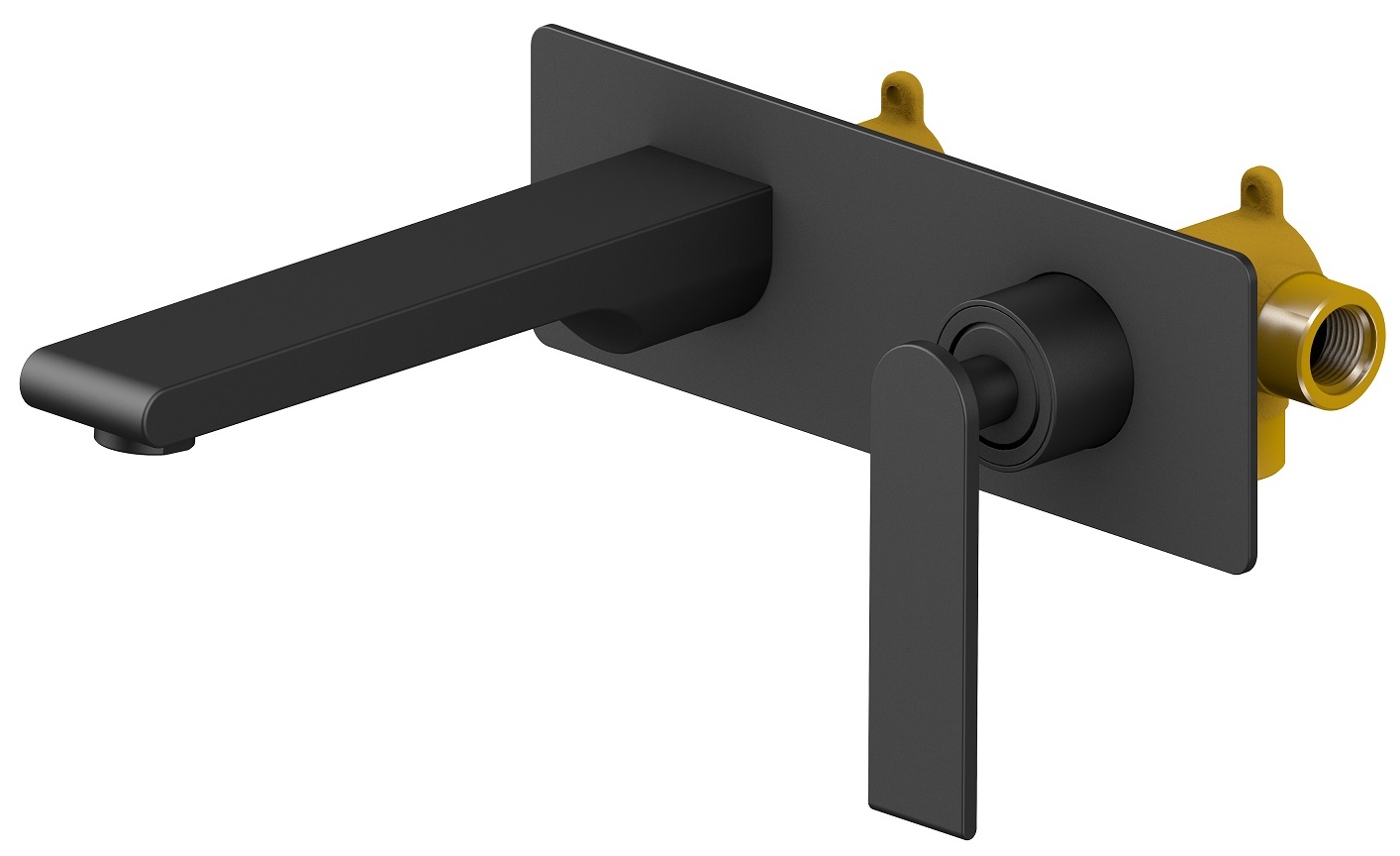 Смеситель для раковины Timo Anni настенный комплект на 2 отверстия черный 2771/03SM