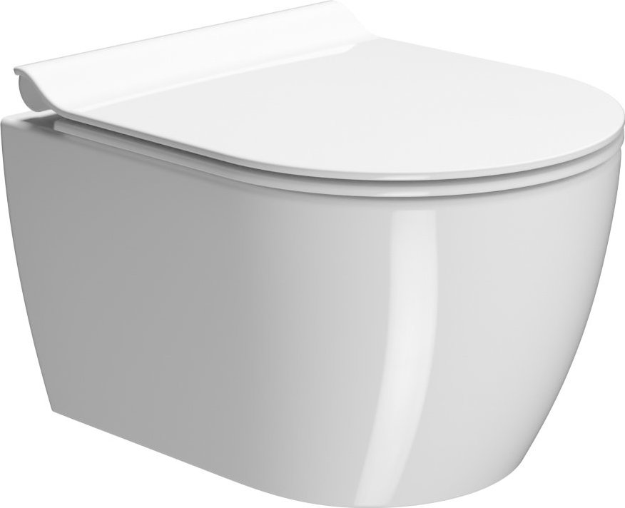 Унитаз подвесной GSI PURA 460x350 мм Swirlflush с крепежом белый глянцевый 8802FR211