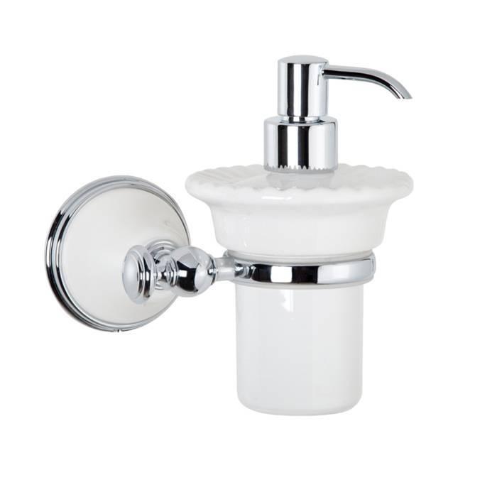 Дозатор для жидкого мыла подвесной Tivoli World Harmony 108 керамический белый хром TWHA108bi/cr