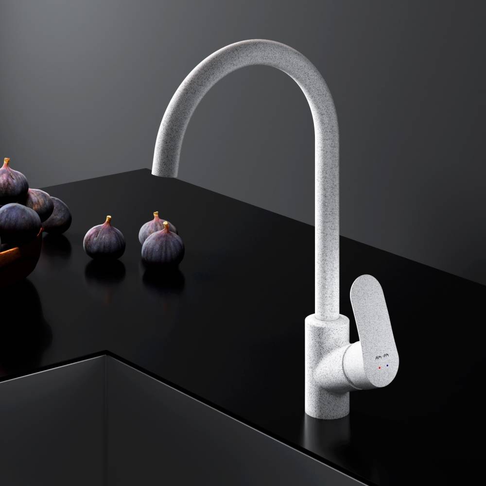 Смеситель для кухни AM.PM Like белый камень F8007133