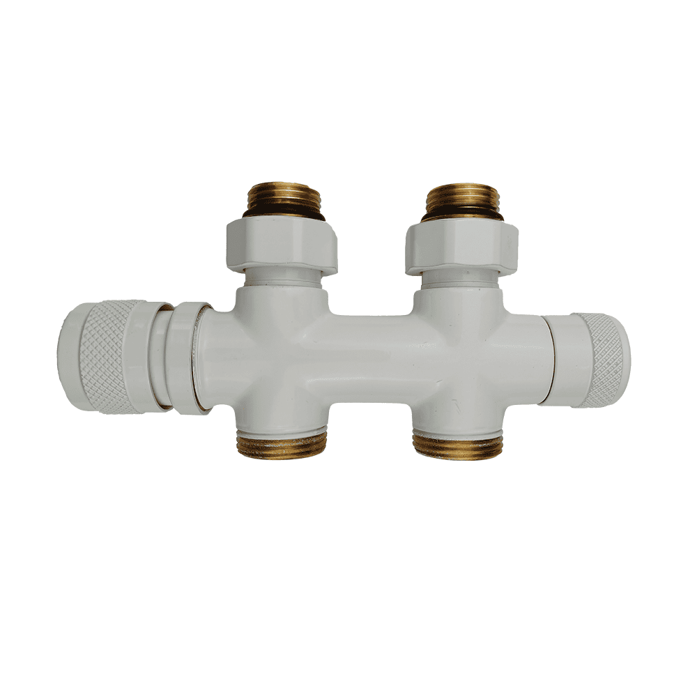 Узел нижнего подключения Primoclima Armature Lunar термостатический прямой 1/2x3/4 Белый PCART889AW