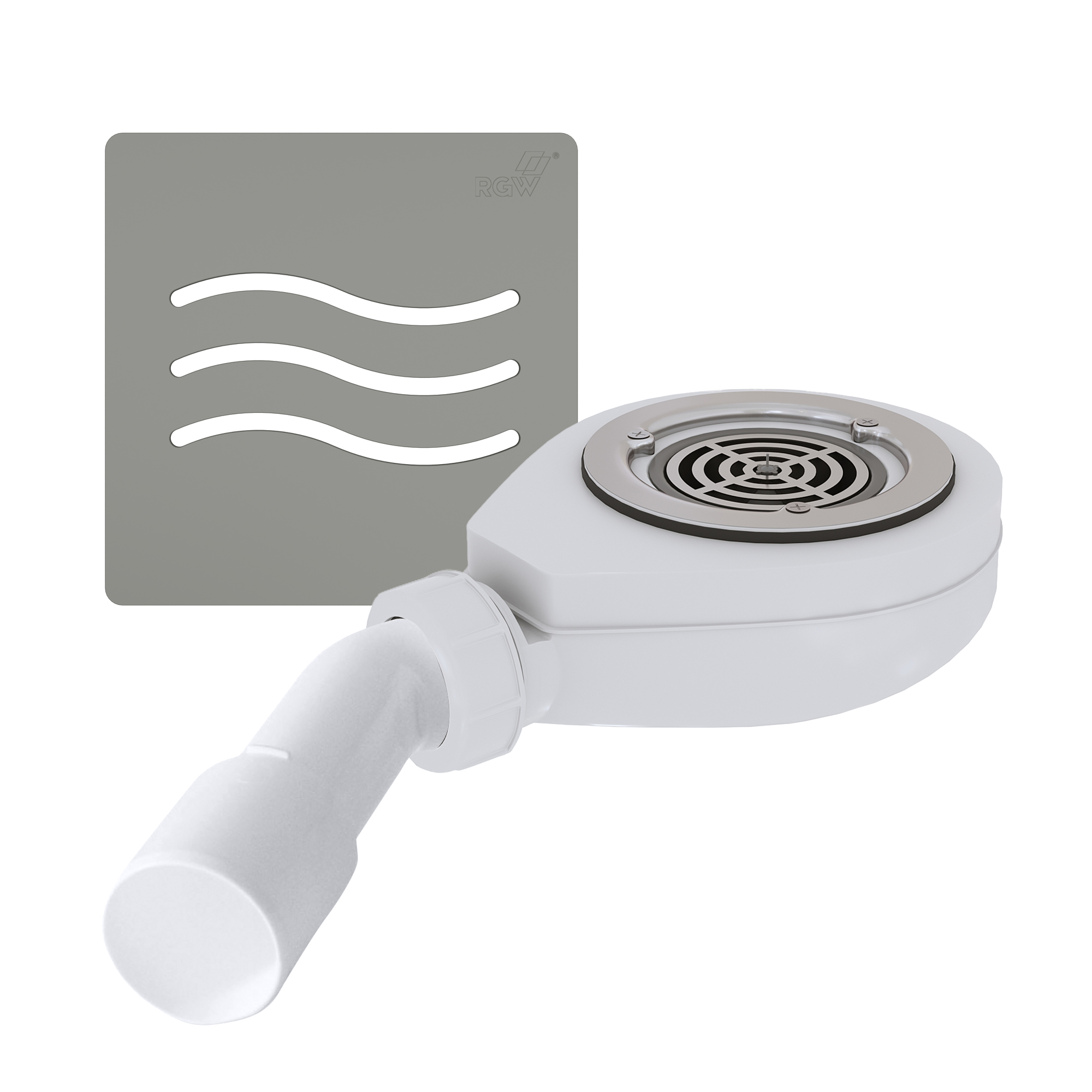 Сифон для душевого поддона RGW S-016-1 Волна бетон 90 мм 502411161-10