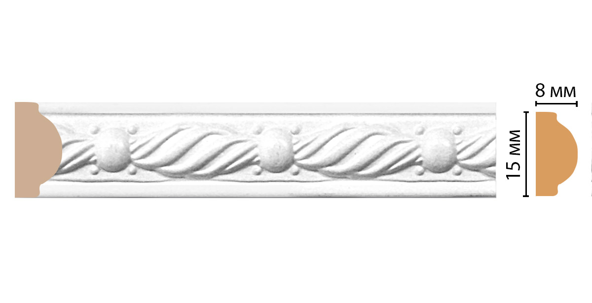 Молдинг DECOMASTER 130-16 ДМ 15х8х2400 мм 130-16 ДМ