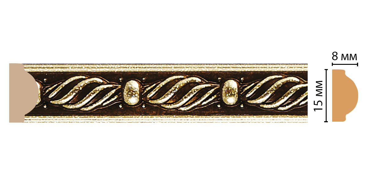 Молдинг DECOMASTER 130-28 ДМ 15х8х2400 мм 130-28 ДМ