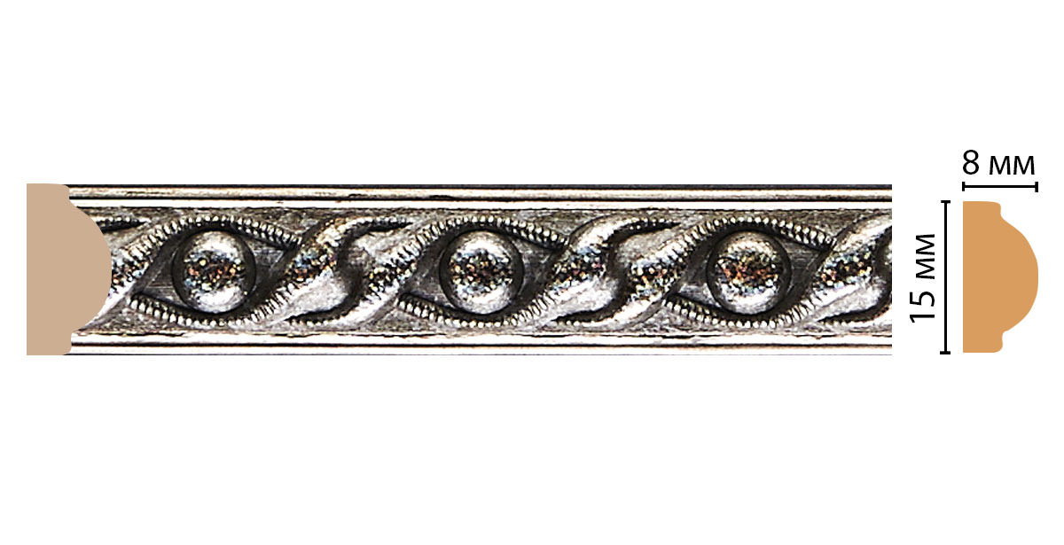 Молдинг DECOMASTER 130-44 ДМ 15х8х2400 мм 130-44 ДМ