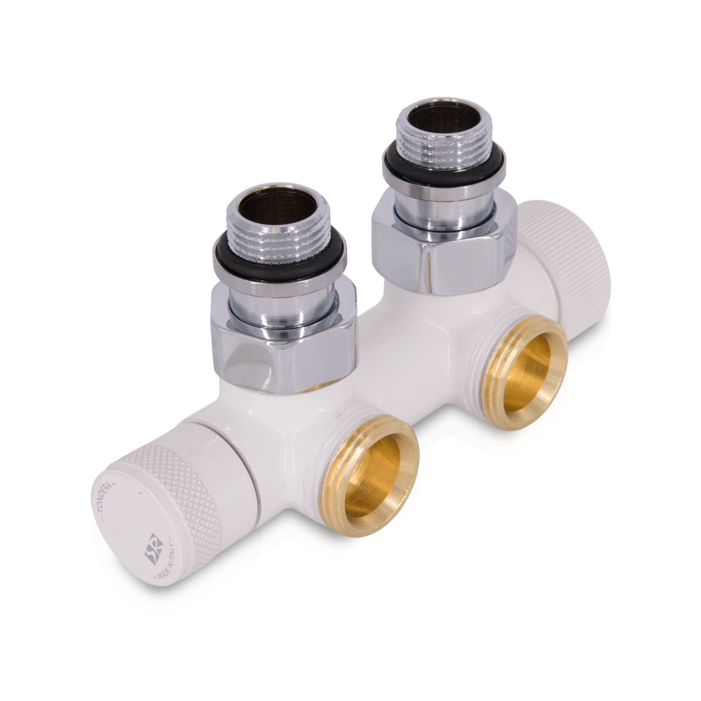 Узел нижнего подключения термостатический SR Rubinetterie угловой левый 1/2 x 3/4 E белый 0685-1500VCEA