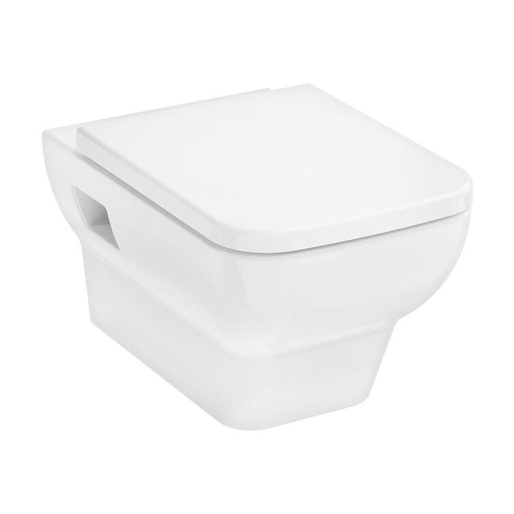 Унитаз подвесной HG CreekTide Q 540x360 мм безободковый с сиденьем микролифт HGSET001