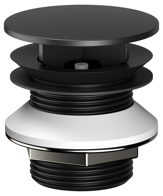 Слив принудительный KEUCO Universal с крышкой чёрный матовый 59904 370000