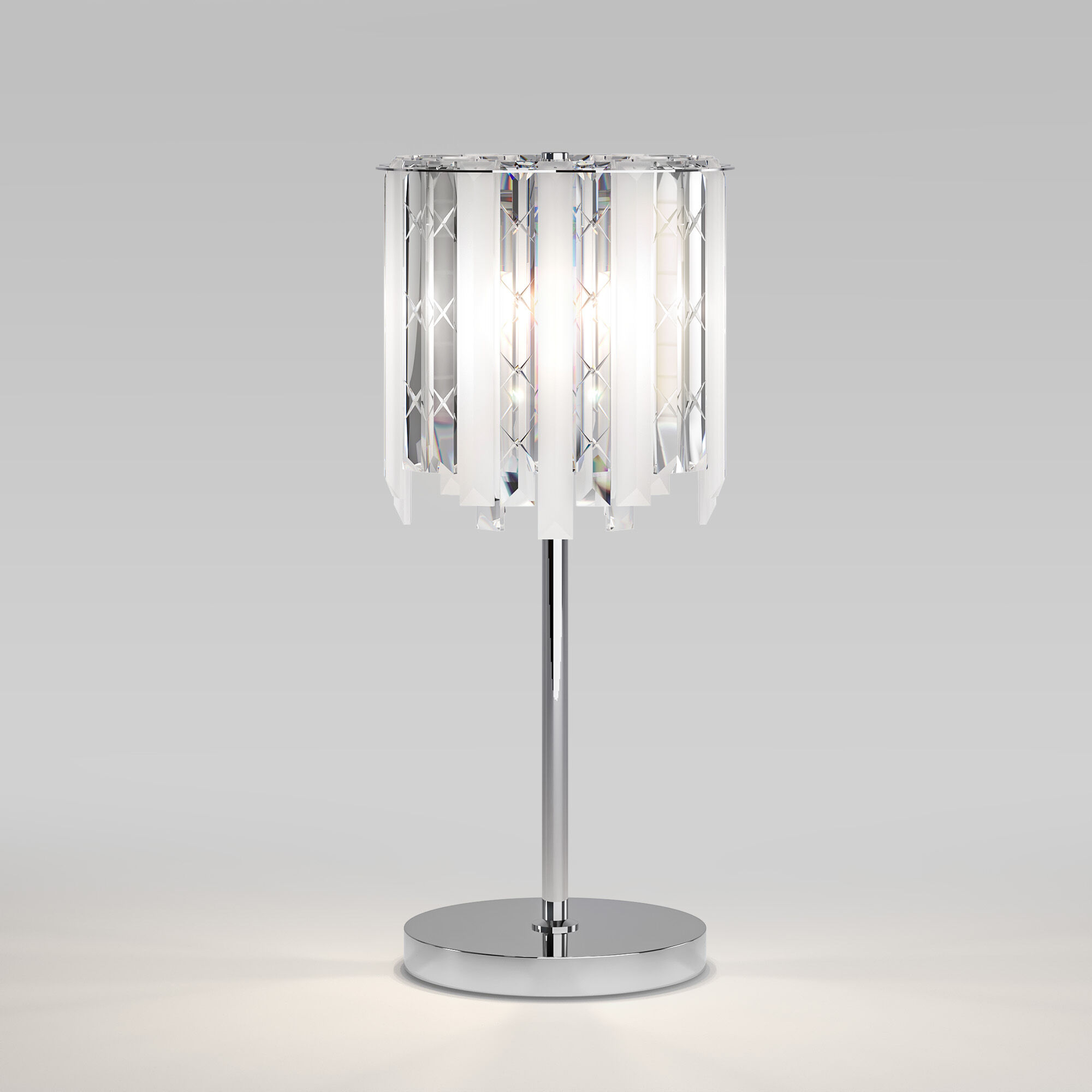 Настольный светильник с хрусталем 108011 хром