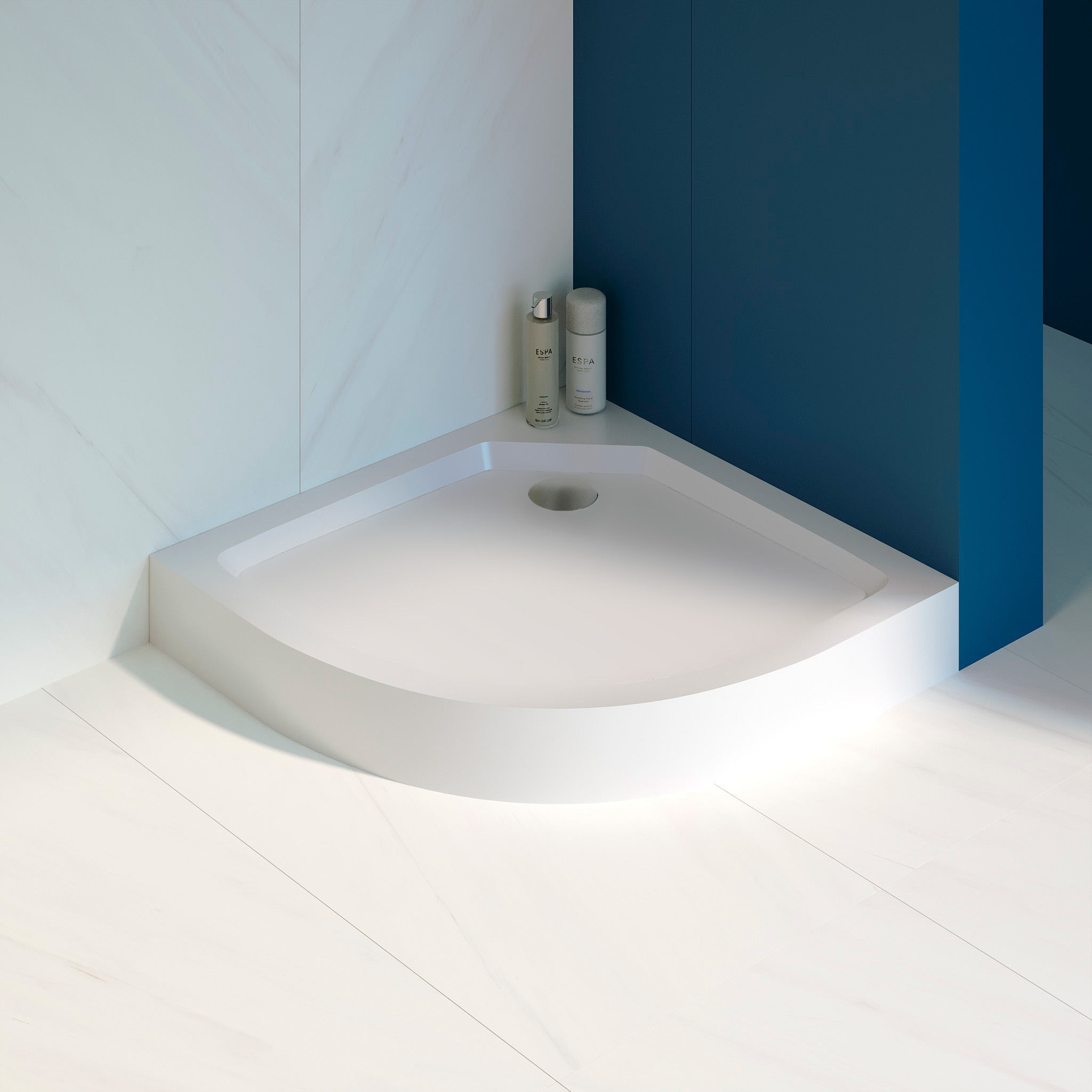 Душевой поддон полукруглый RGW SMC/R-C W 800x800 мм белый стеклокомпозит 12350488-01