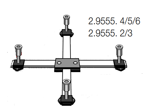 Ножки для душевого поддона Laufen 2.9555.5.000.000.1